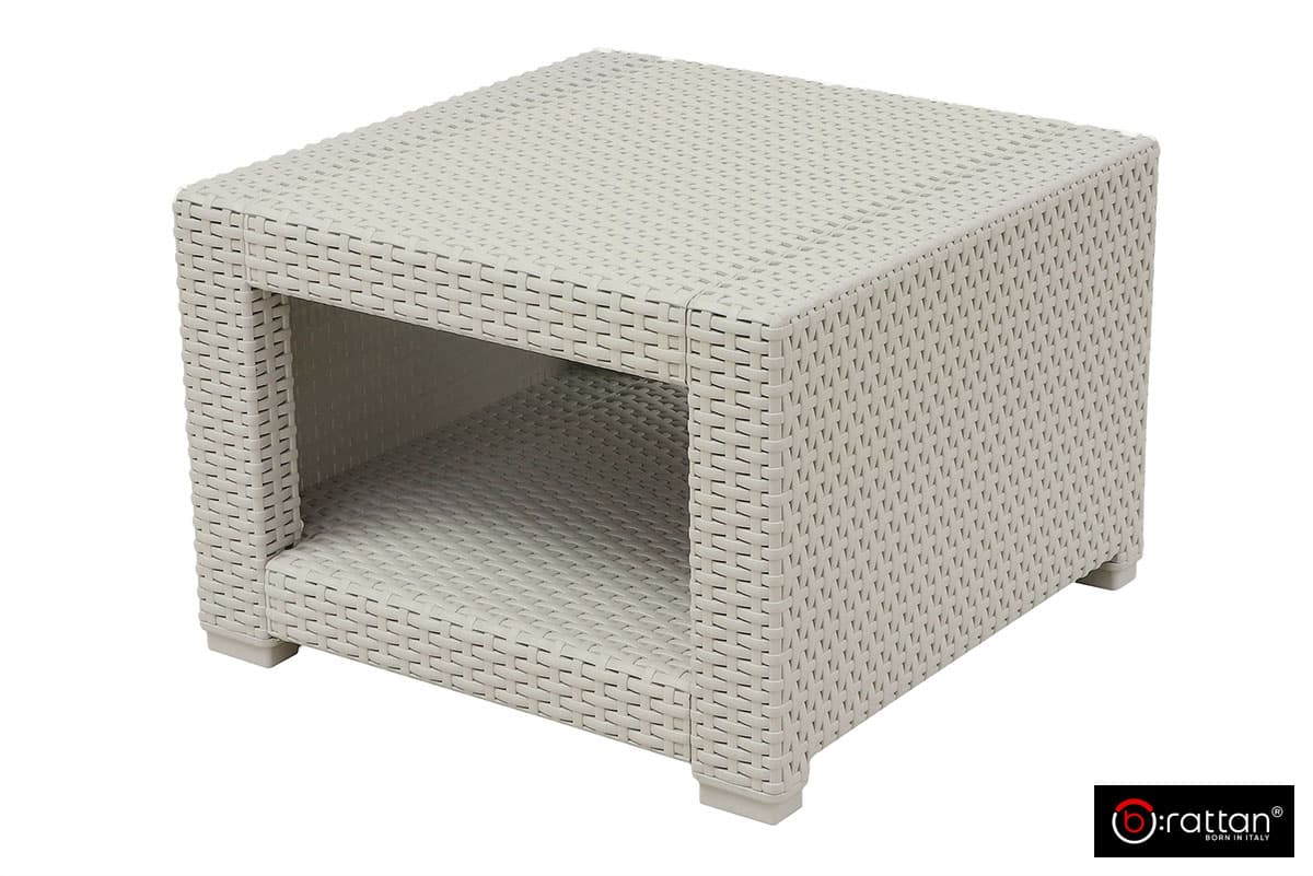 Комплект мебели RATTAN Premium 5 серый синие подушки