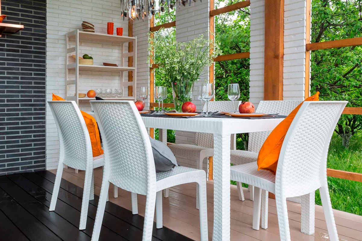 Стол B:rattan Houston 1500*900мм белый