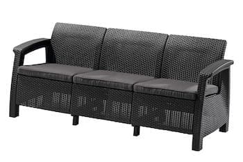 Комплект мебели Corfu Love Seat Max (3х мест.диван) графит