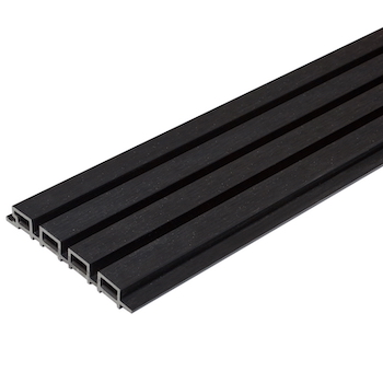 Фасадная (стеновая) реечная панель CM WALL, 219х26мм, Цвет: BLACK WOOD (Черное дерево)